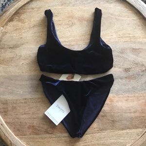 Velvet Blue Bikini set size small